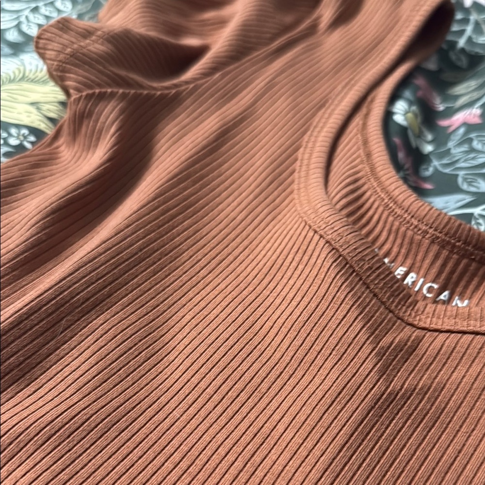 Rust Ribbed Bodysuit - Picture 2 of 4